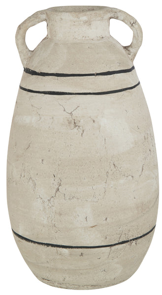 GRAND VASE TERRE CUITE BEIGE/NOIR JLINE