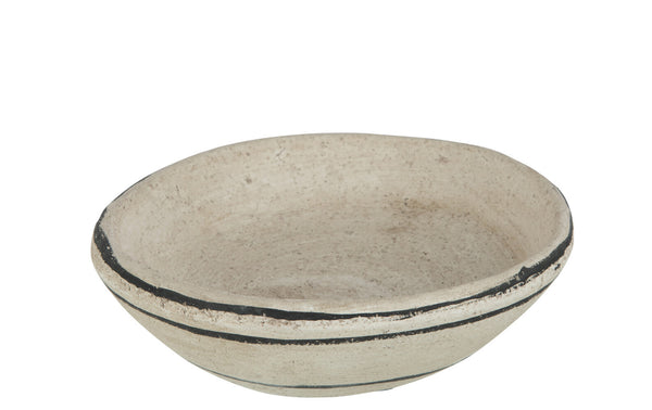 PETIT PLAT TERRE CUITE BEIGE NOIR JLINE