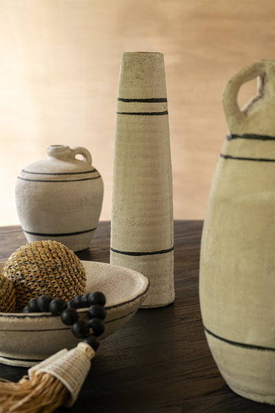 PETIT PLAT TERRE CUITE BEIGE NOIR JLINE