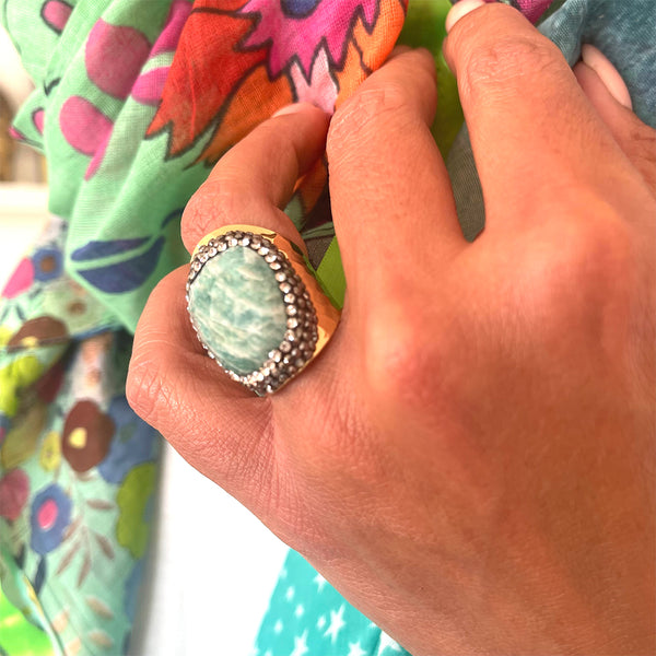 BAGUE AMAZONITE