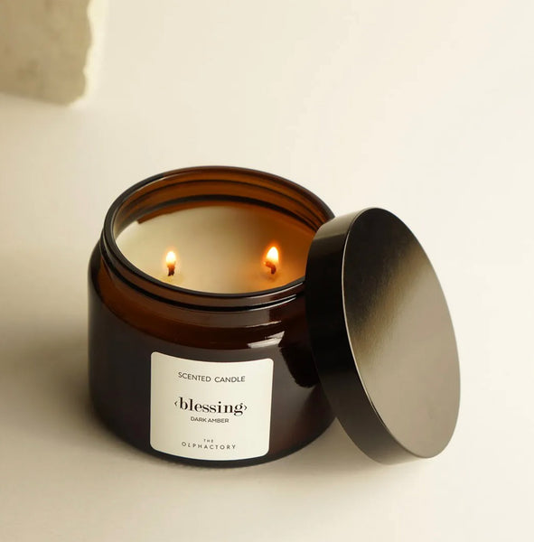 BOUGIE VEGETALE 360 GR DARK AMBER THE OLPHACTORY