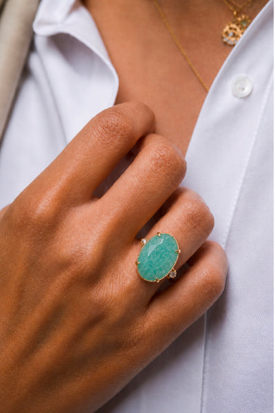 BAGUE MILA AMAZONITE
