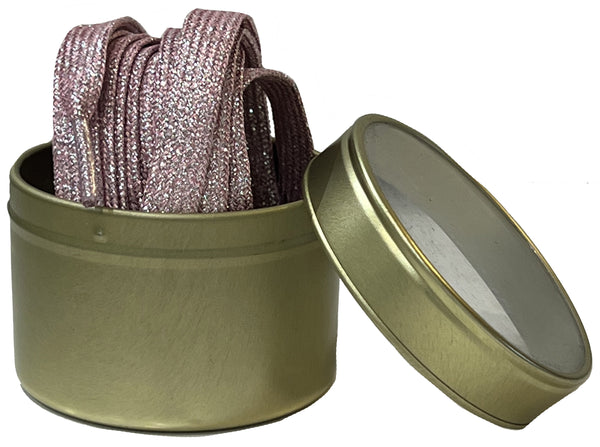 LACETS ROSE METALLISE  PARISIENNE.KOM