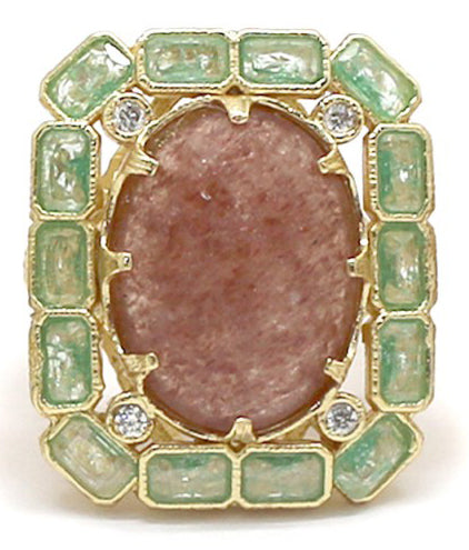 BAGUE ALIZEE QUARTZ FRAISE