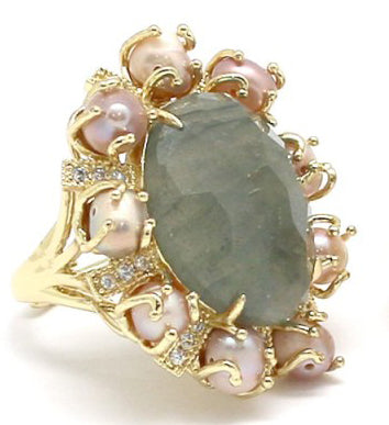 BAGUE NAÏA LABRADORITE