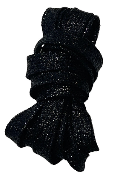 LACETS NOIR METALLISE  PARISIENNE.KOM