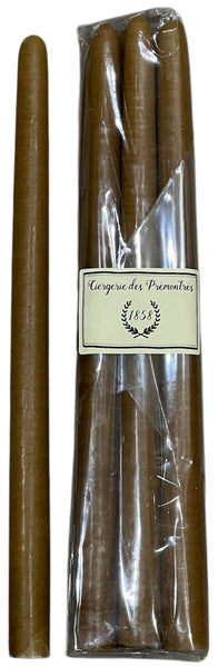 LOT DE 6 BOUGIES CONIQUES VIEILLE CIRE LA CIERGERIE DES PREMONTRES