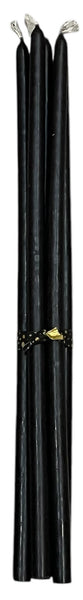 LOT DE 5 BOUGIES FLEURISTES NOIR LA CIERGERIE DES PREMONTRES