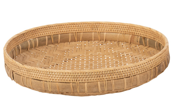 GRAND PANIER PLAT EN ROTIN L JLINE
