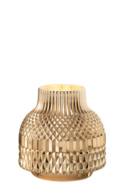 VASE VERRE GOLD M JLINE