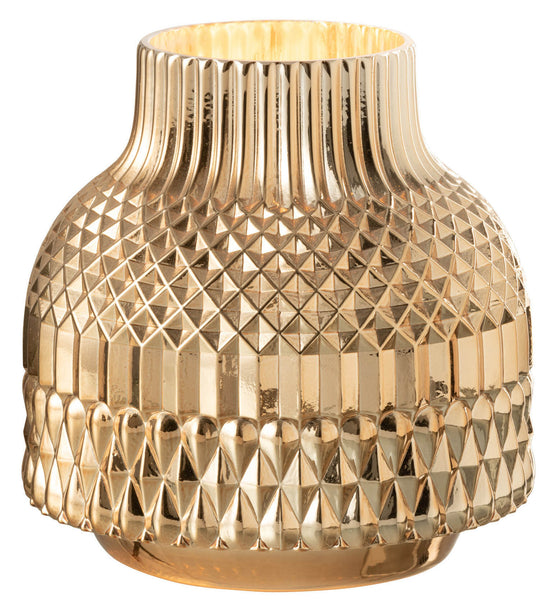 VASE VERRE GOLD M JLINE