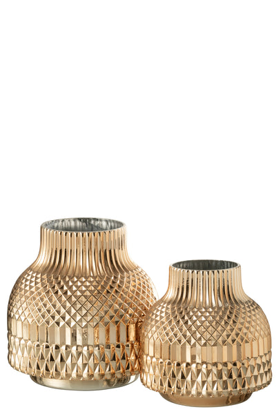 VASE VERRE GOLD M JLINE