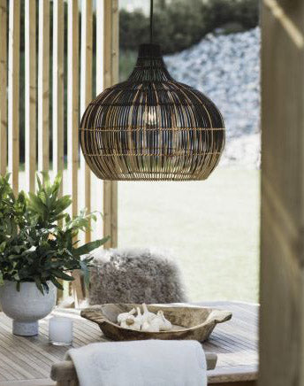 SUSPENSION MARTHA NOIR/ NATUREL PR HOME