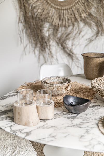SET DE TABLE ROND JONC DE MER BAZAR BIZAR