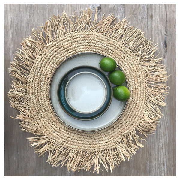 SET DE TABLE ROND JONC DE MER BAZAR BIZAR