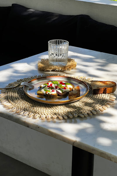 SET DE TABLE ROND COQUILLAGE BAZAR BIZAR