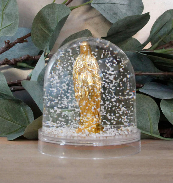BOULE A NEIGE MARIE OR J'AI VU LA VIERGE