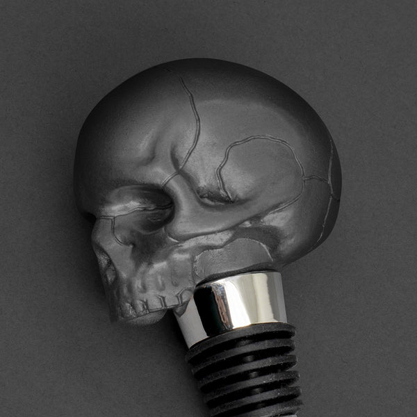 BOUCHON DE BOUTEILLE TÊTE DE MORT NOIRE