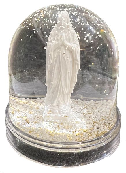 BOULE A NEIGE MARIE BLANC J'AI VU LA VIERGE
