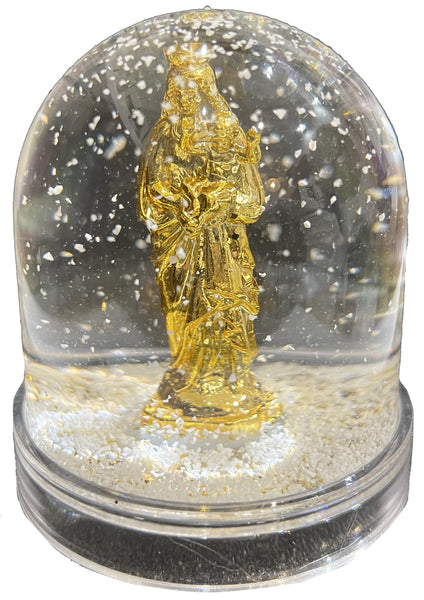 BOULE A NEIGE BONNE MERE OR J'AI VU LA VIERGE