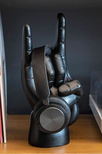 PORTE CASQUE ROCK ON BLACK