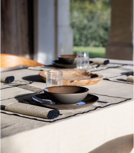 SET DE TABLE EN COTON LAVE CHANVRE VENT DU SUD